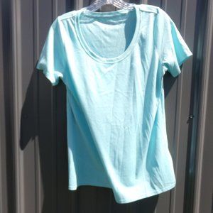 Nike Teal Women's Dri-fit Short Sleeve Crew Neck Top - Size M